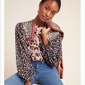 Anthropologie Exotic Leopard Blouse - NWT!